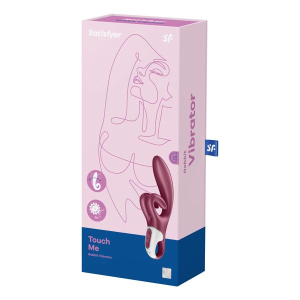 Вібратор-кролик Satisfyer Touch Me Red, подвійний відросток, 3 потужні мотори SO7776 фото