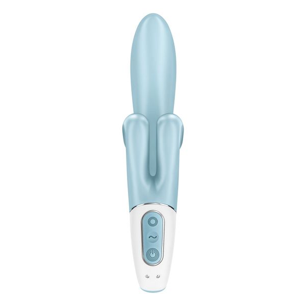 Вібратор-кролик Satisfyer Touch Me Blue, подвійний відросток, 3 потужні мотори SO7777 фото