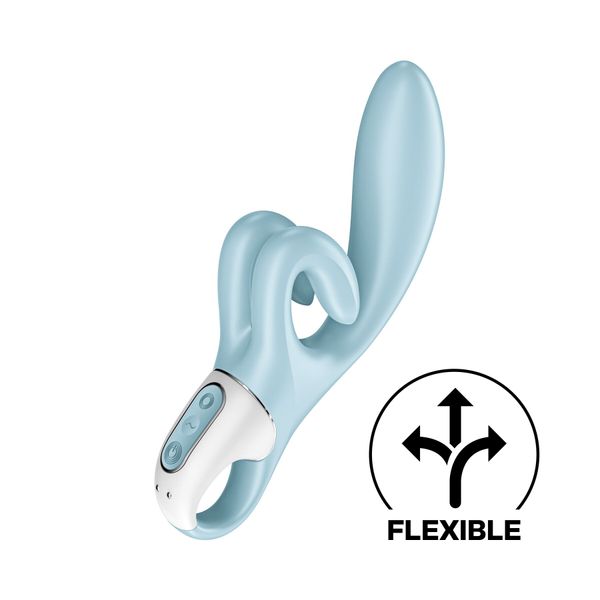 Вібратор-кролик Satisfyer Touch Me Blue, подвійний відросток, 3 потужні мотори SO7777 фото