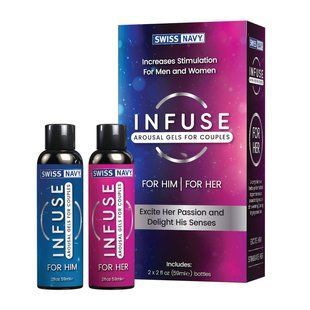 Збуджувальні гелі для пар Swiss Navy Infuse Arousal Gels for Couples 2&times;59 мл SO5722 фото