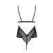 Боді Passion AMBERLY BODY 4XL/5XL black, асиметричний крій, мереживний ліф, золота нитка SO7049 фото 4