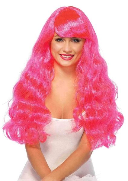 Leg Avenue Neon Star Long Wavy Wig Pink SO7934 фото