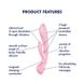 Вібратор-кролик Satisfyer Triple Oh Pink SO7780 фото 7