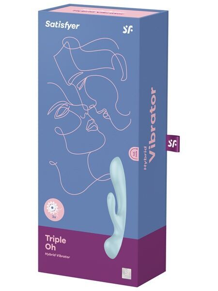 Вібратор-кролик Satisfyer Triple Oh Blue SO7781 фото