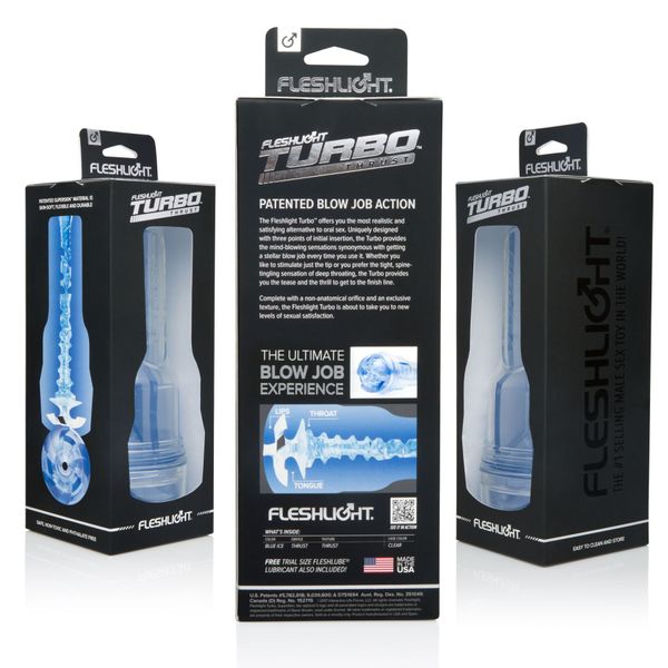 Мастурбатор Fleshlight Turbo Thrust Blue Ice (імітатор мінету) F11192 фото