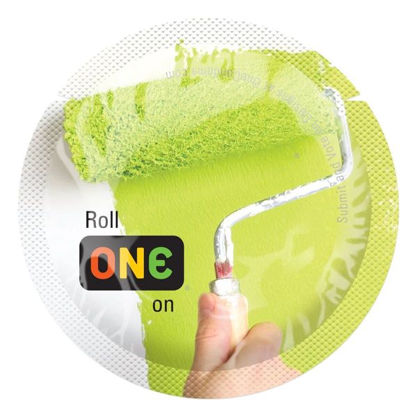 Презерватив ONE Color Sensations - Roll ONE on (Green) 1 шт SX0767 фото