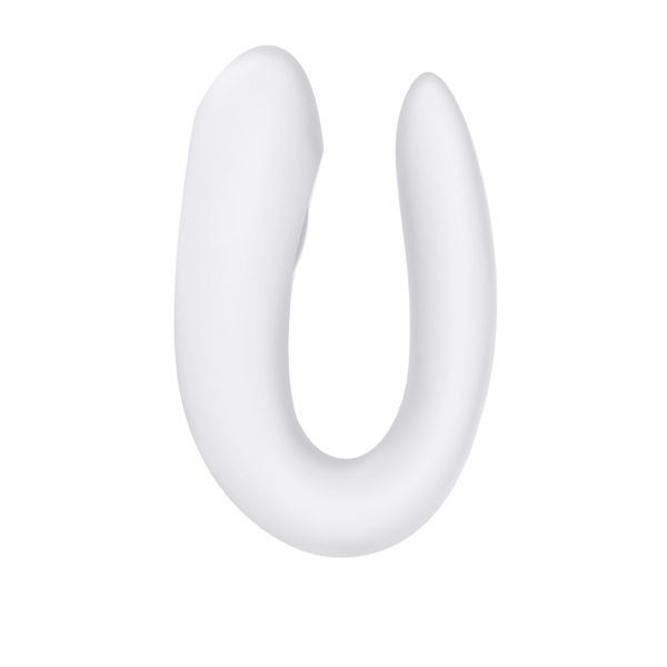 Смартвібратор для пар Satisfyer Double Joy White із широким кліторальним стимулятором SO3897 фото