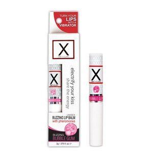 Стимулювальний бальзам для губ унісекс Sensuva &ndash; X on the Lips Bubble Gum з феромонами, жуйка SO4462 фото