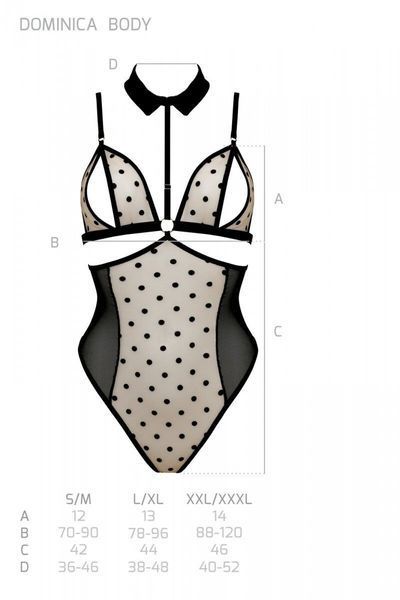 Боді Passion DOMINICA BODY XXL/XXXL, beige SO8426 фото
