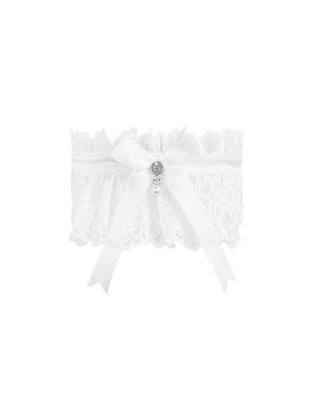 Ажурна підв’язка Obsessive Amor Blanco garter, white SO7683 фото