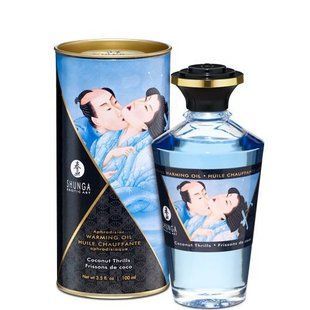 Розігрівальна олія Shunga Aphrodisiac Warming Oil &ndash; Coconut Thrills (100 мл) без цукру, смачна SO2499 фото