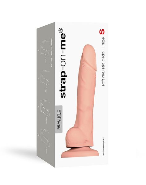 Реалістичний фалоімітатор Strap-On-Me SOFT REALISTIC DILDO Vanilla - Size S SO4518 фото