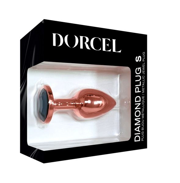 Металева анальна пробка із прикрасою у вигляді кристалу Dorcel - Diamond Plug Rose Gold S SO5534 фото