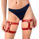Гартери на ногу із натуральної шкіри Art of Sex - Kristina Leg Garters (2 шт), колір Червоний SO7011 фото 1