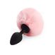 Силіконова анальна пробка М Art of Sex - Silicone Bunny Tails Butt plug Pink, діаметр 3,5 см SO6693 фото 1