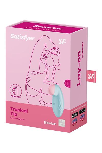 Смарт-вібратор для клітора Satisfyer Tropical Tip Light Blue SO7142 фото