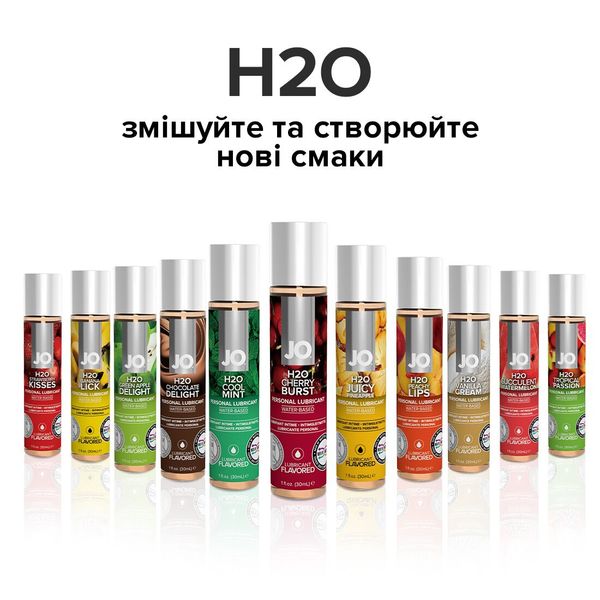 Змазка на водній основі JO H2O — Cherry Burst (30 мл) без цукру, рослинний гліцерин SO1467 фото