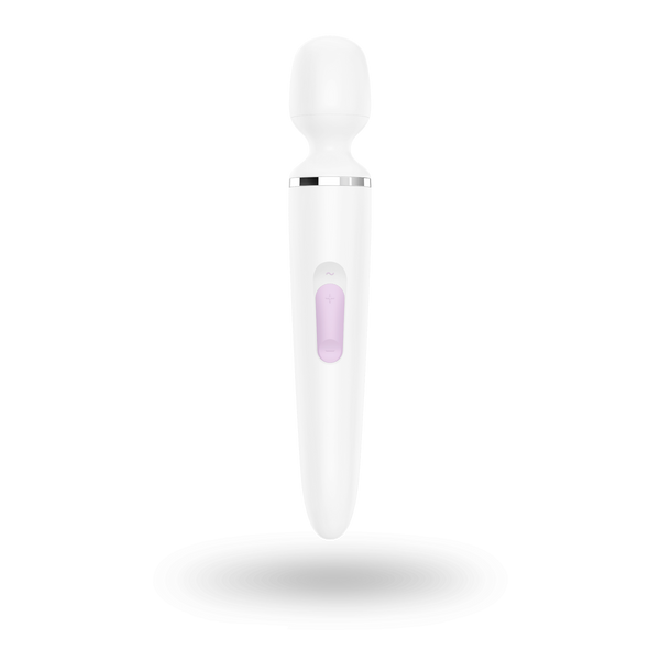 Вібромасажер Satisfyer Wand-er Woman (White/Chrome), водонепроникний, потужний, розмір XXL SO3458 фото