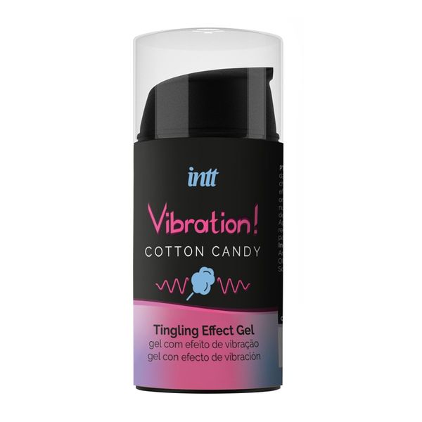 Рідкий вібратор Intt Vibration Cotton Candy (15 мл), густий гель, дуже смачний, діє до 30 хвилин SO9812 фото