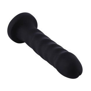 Силіконовий фалоімітатор для секс-машин Hismith 7.1&Prime; Anal Dildo Black, система KlicLok SO6201 фото