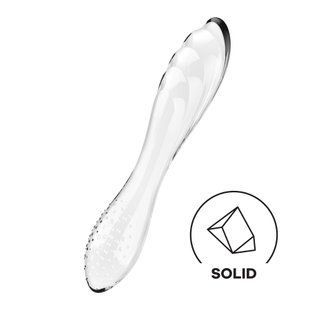 Двосторонній скляний дилдо Satisfyer Dazzling Crystal 1 Transparent, дуже міцний, без стопера SO8785 фото