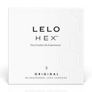 Презервативи LELO HEX Condoms Original 3 Pack, тонкі та суперміцні SO8130 фото