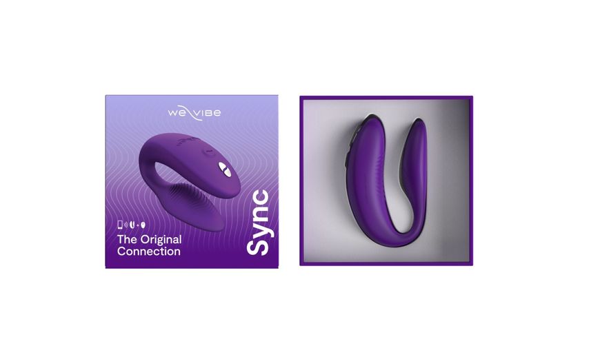 Смарт-вібратор для пар We-Vibe Sync 2 Purple, 10 віброрежимів, пульт ДК SO8762 фото