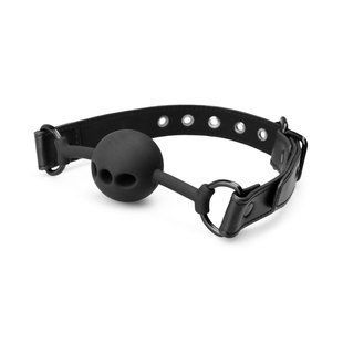 Повітропроникний кляп Bedroom Fantasies: Breathable Silicone Ball Gag, чорний SO8816 фото