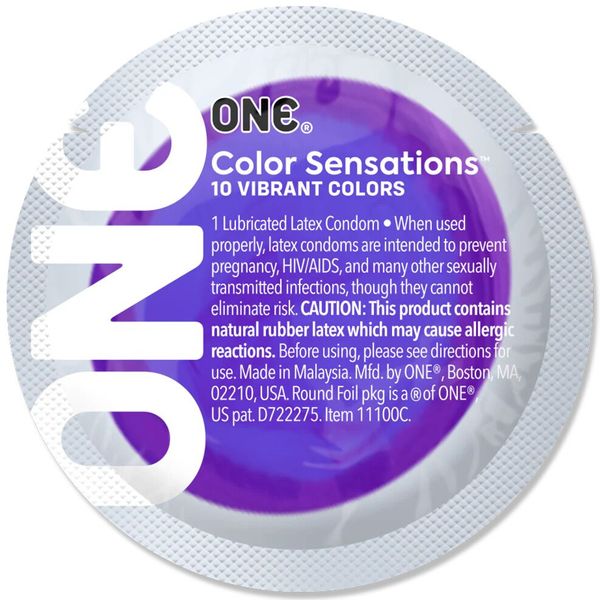 Презерватив ONE Color Sensations - Pick ONE (Purple) 1 шт SX0772 фото